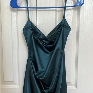 Lucy in the Sky Dark Green Mini Dress